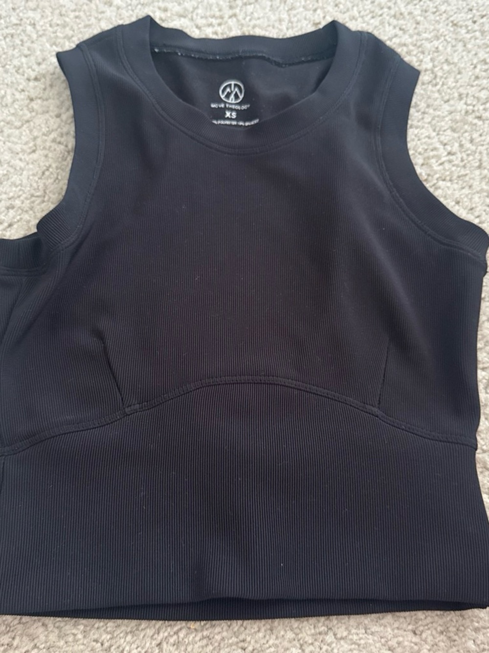 Kids Black Ribbed Tank Top - Brand Unknown